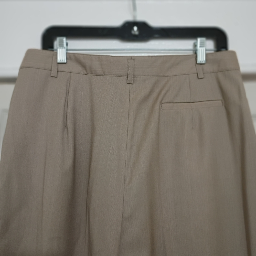 Zanella Taupe Wide-Leg Pleated Trousers - Picture 6 of 15